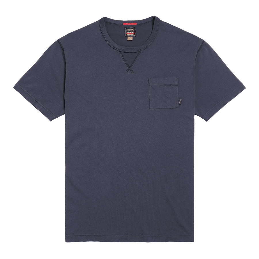 トップス POCKET & CREW 2PACK LS T-SHIRTS NAVY S Buy Navy Blue Heavyweight Short Sleeve Crew Neck T-Shirt